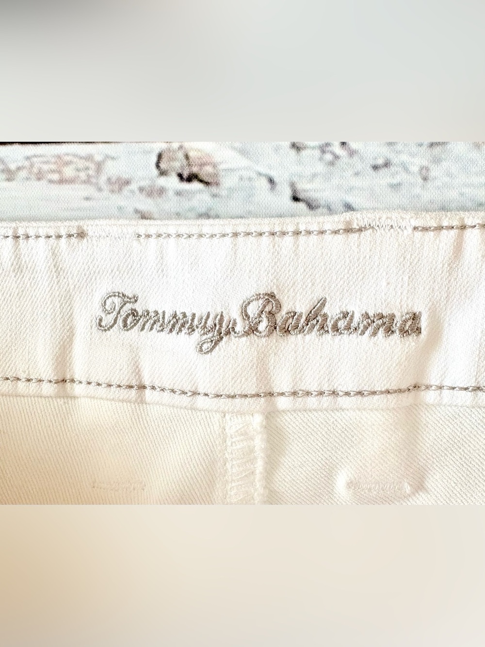 NWT Tommy Bahama Ella Twill High Rise Straight Crop Jeans White Size 6 - Picture 9 of 16
